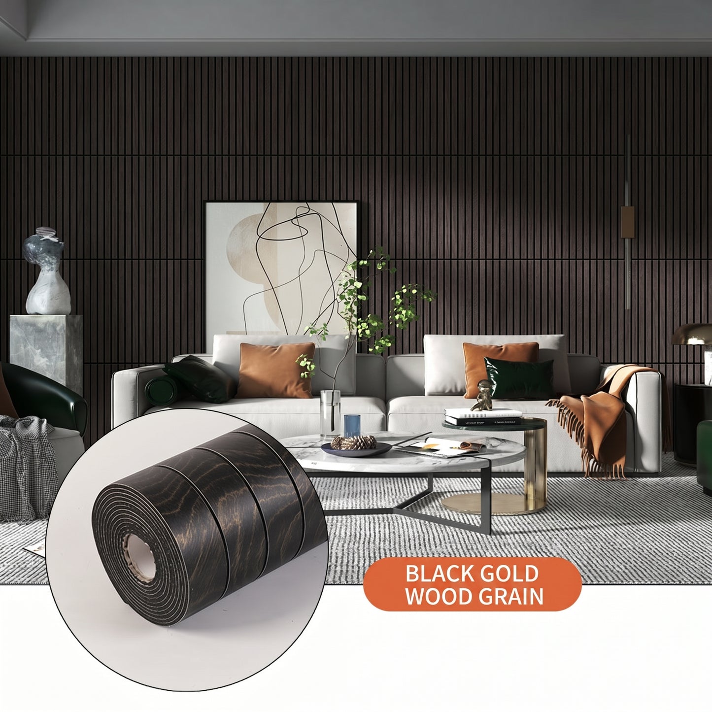 40cm x 300cm, 3D wood-effect removable wall decal roll, suitable for home renovation, decorative upgrades, compact sizes and versatile applications